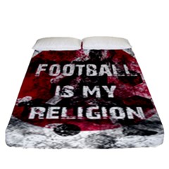 Football Is My Religion Fitted Sheet (california King Size) by Valentinaart