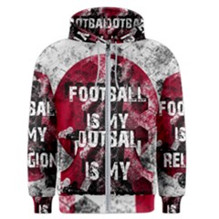 Football Is My Religion Men s Zipper Hoodie by Valentinaart