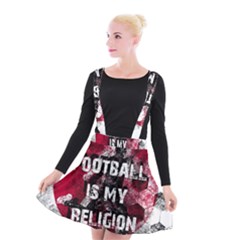 Football Is My Religion Suspender Skater Skirt by Valentinaart