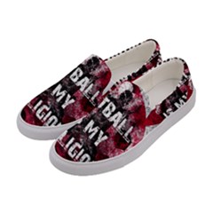 Football Is My Religion Women s Canvas Slip Ons by Valentinaart