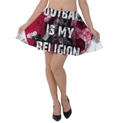 Football Is My Religion Velvet Skater Skirt