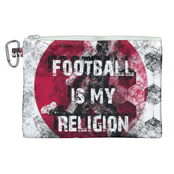 Football is my religion Canvas Cosmetic Bag (XL)