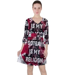 Football Is My Religion Ruffle Dress by Valentinaart