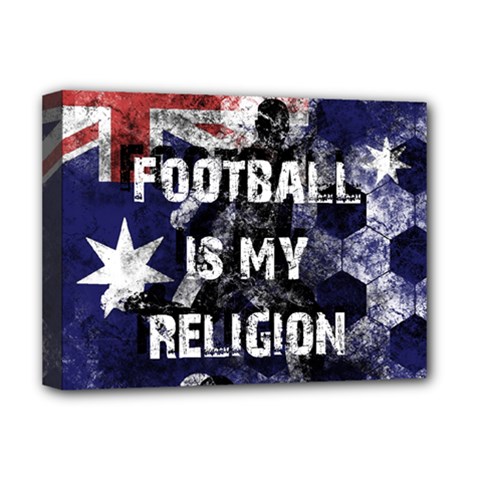 Football Is My Religion Deluxe Canvas 16  X 12   by Valentinaart