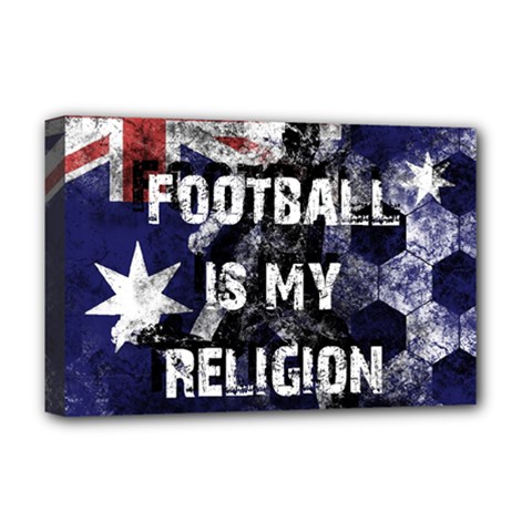 Football Is My Religion Deluxe Canvas 18  X 12   by Valentinaart