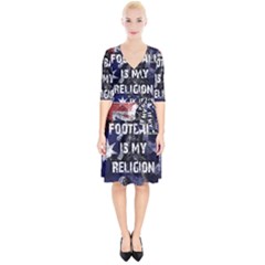 Football Is My Religion Wrap Up Cocktail Dress by Valentinaart