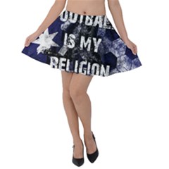 Football Is My Religion Velvet Skater Skirt