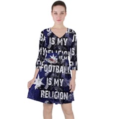 Football Is My Religion Ruffle Dress by Valentinaart