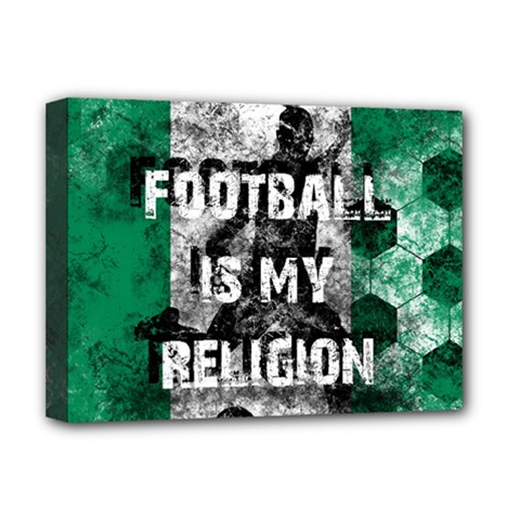 Football Is My Religion Deluxe Canvas 16  X 12   by Valentinaart