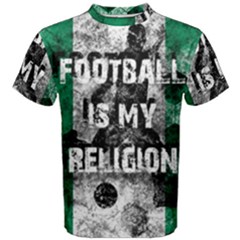 Football Is My Religion Men s Cotton Tee by Valentinaart