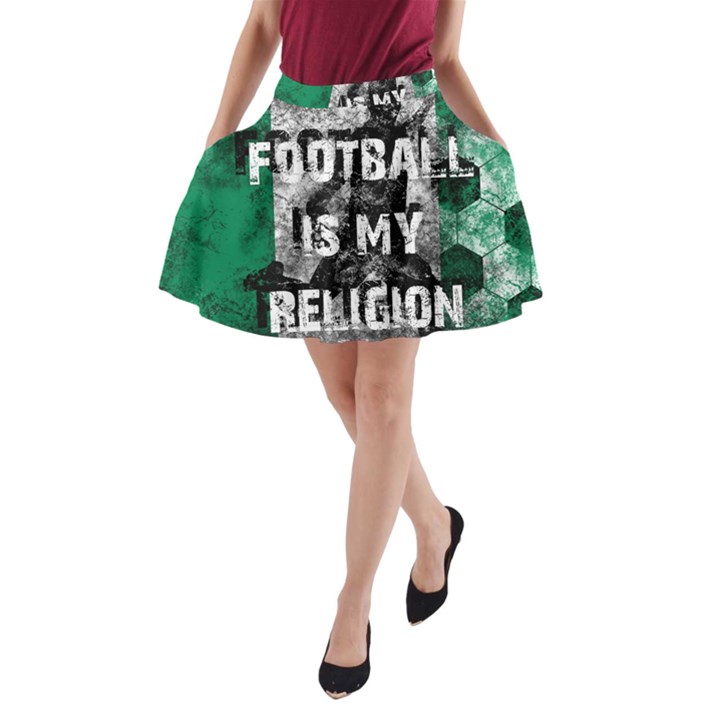 Football is my religion A-Line Pocket Skirt