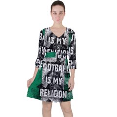 Football Is My Religion Ruffle Dress by Valentinaart