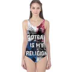 Football Is My Religion One Piece Swimsuit by Valentinaart