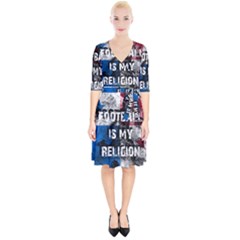 Football Is My Religion Wrap Up Cocktail Dress by Valentinaart