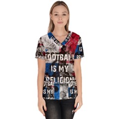 Football Is My Religion Scrub Top by Valentinaart