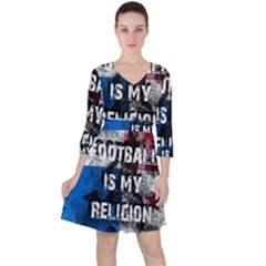 Football Is My Religion Ruffle Dress by Valentinaart