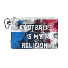 Football Is My Religion Canvas Cosmetic Bag (medium) by Valentinaart