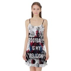 Football Is My Religion Satin Night Slip by Valentinaart