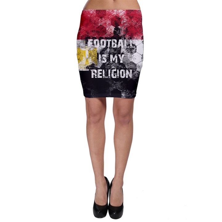 Football is my religion Bodycon Skirt