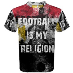 Football Is My Religion Men s Cotton Tee by Valentinaart