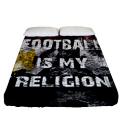 Football Is My Religion Fitted Sheet (queen Size) by Valentinaart