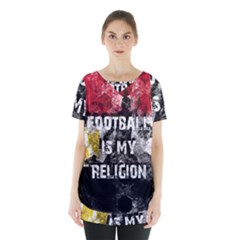 Football Is My Religion Skirt Hem Sports Top by Valentinaart