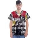 Football is my religion Men s V-Neck Scrub Top View1