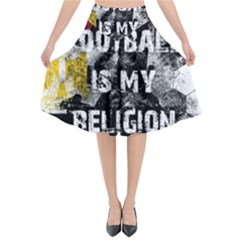 Football Is My Religion Flared Midi Skirt by Valentinaart