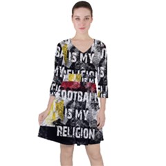 Football Is My Religion Ruffle Dress by Valentinaart