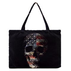 Skull Zipper Medium Tote Bag by Valentinaart