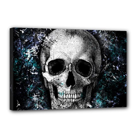 Skull Canvas 18  X 12  by Valentinaart