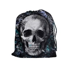 Skull Drawstring Pouches (extra Large) by Valentinaart