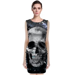 Skull Classic Sleeveless Midi Dress by Valentinaart