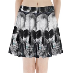 Skull Pleated Mini Skirt by Valentinaart