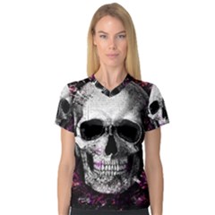 Skull V-Neck Sport Mesh Tee