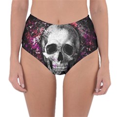 Skull Reversible High-Waist Bikini Bottoms