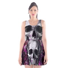 Skull Scoop Neck Skater Dress