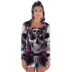 Skull Long Sleeve Hooded T-shirt