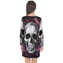 Skull Long Sleeve Chiffon Shift Dress  View2