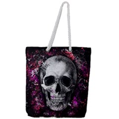 Skull Full Print Rope Handle Tote (Large)