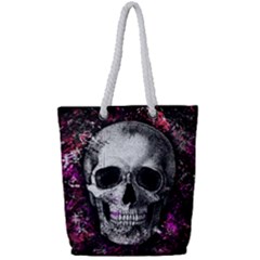 Skull Full Print Rope Handle Tote (Small)