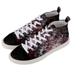 Grunge Pattern Men s Mid-top Canvas Sneakers