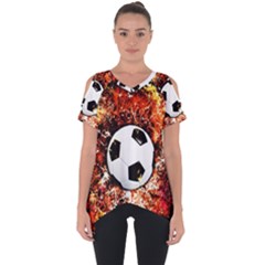 Football  Cut Out Side Drop Tee by Valentinaart