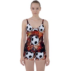 Football  Tie Front Two Piece Tankini