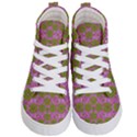 Paradise Flowers In Bohemic Floral Style Kid s Hi-Top Skate Sneakers View1