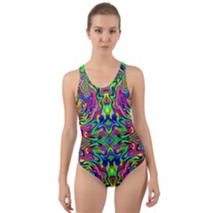 Colorful-15 Cut-out Back One Piece Swimsuit by ArtworkByPatrick