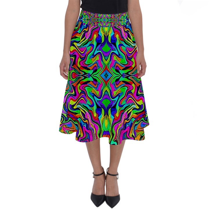 COLORFUL-15 Perfect Length Midi Skirt