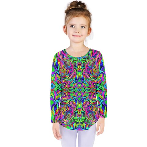 Colorful-15 Kids  Long Sleeve Tee by ArtworkByPatrick