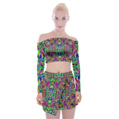 Colorful-15 Off Shoulder Top With Mini Skirt Set by ArtworkByPatrick