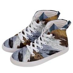 Jobo Beach Isabela Puerto Rico  Men s Hi-top Skate Sneakers by StarvingArtisan